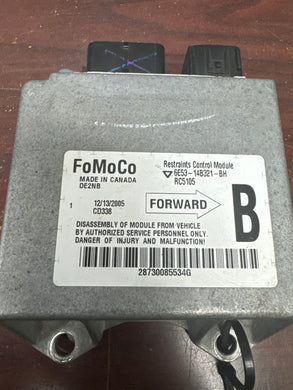 FORD FUSION AIRBAG CONTROL MODULE PN: 6E53-14B321-BH (P)