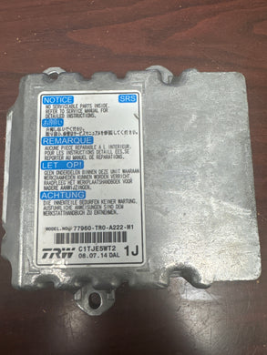 HONDA CIVIC AIRBAG CONTROL MODULE PN: 77960-TR0-A222-M1 (P)