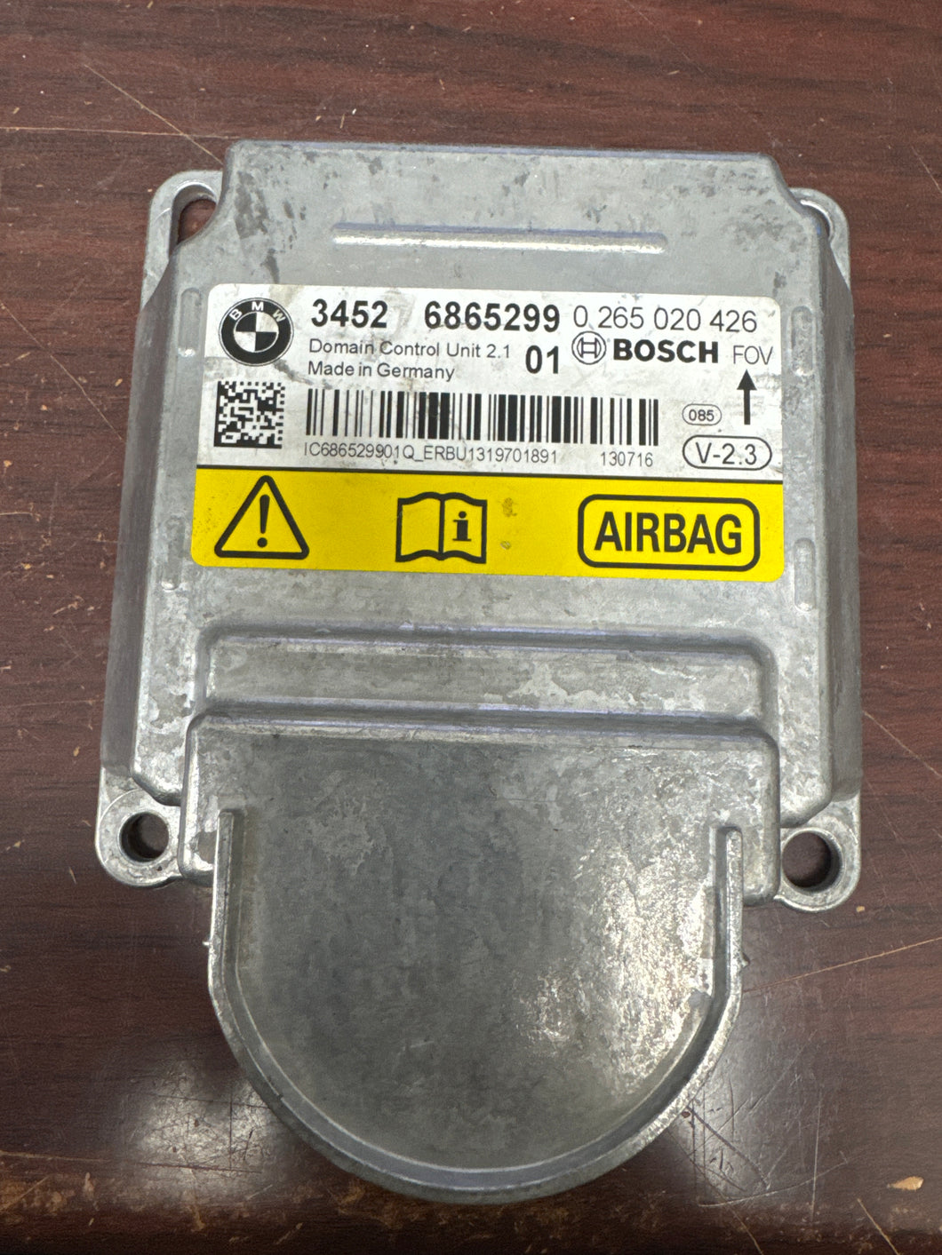 BMW F20 AIRBAG CONTROL MODULE PN: 34526865299 (P)