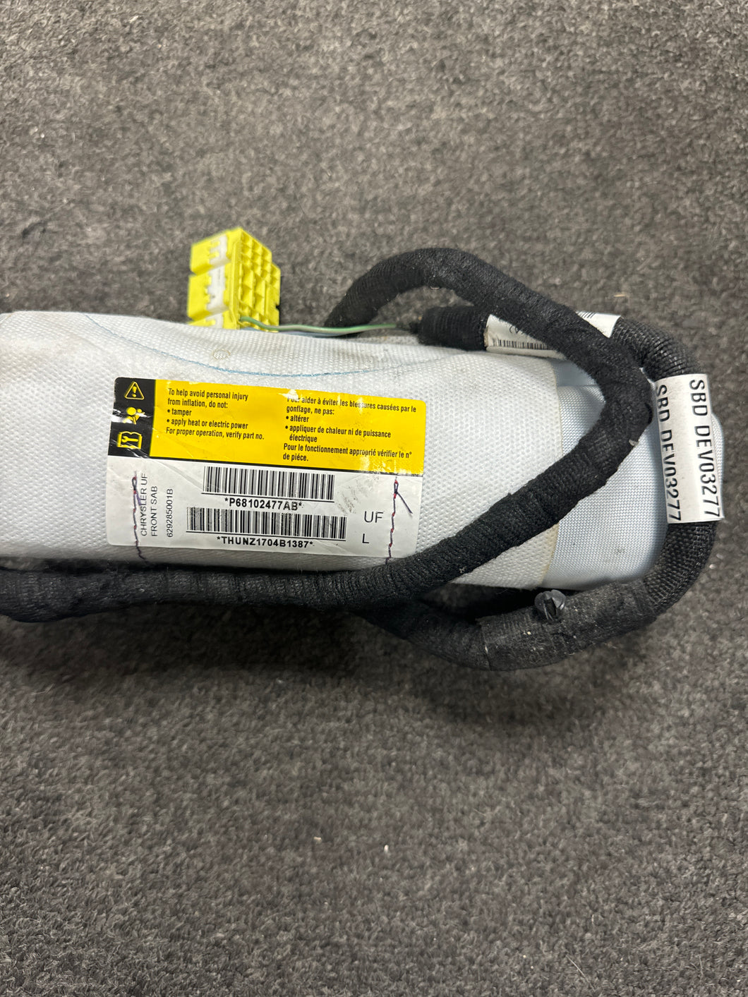 2015-2017 CHRYSLER 200 DRIVER SEAT AIRBAG (LH) (P)