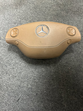 2007-2010 MERCEDES BENZ S CLASS C CLASS DRIVER STEERING WHEEL AIRBAG (BROWN) (P)