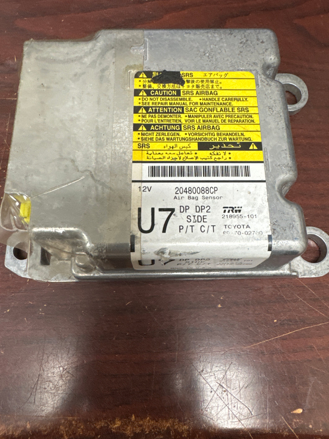 TOYOTA COROLLA AIRBAG CONTROL MODULE PN: 89170-02760 (P)