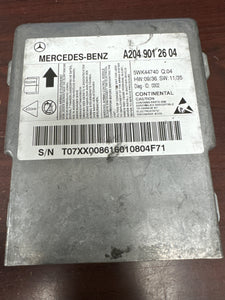 MERCEDES BENZ C-CLASS AIRBAG CONTROL MODULE PN: A2049012604 (P)