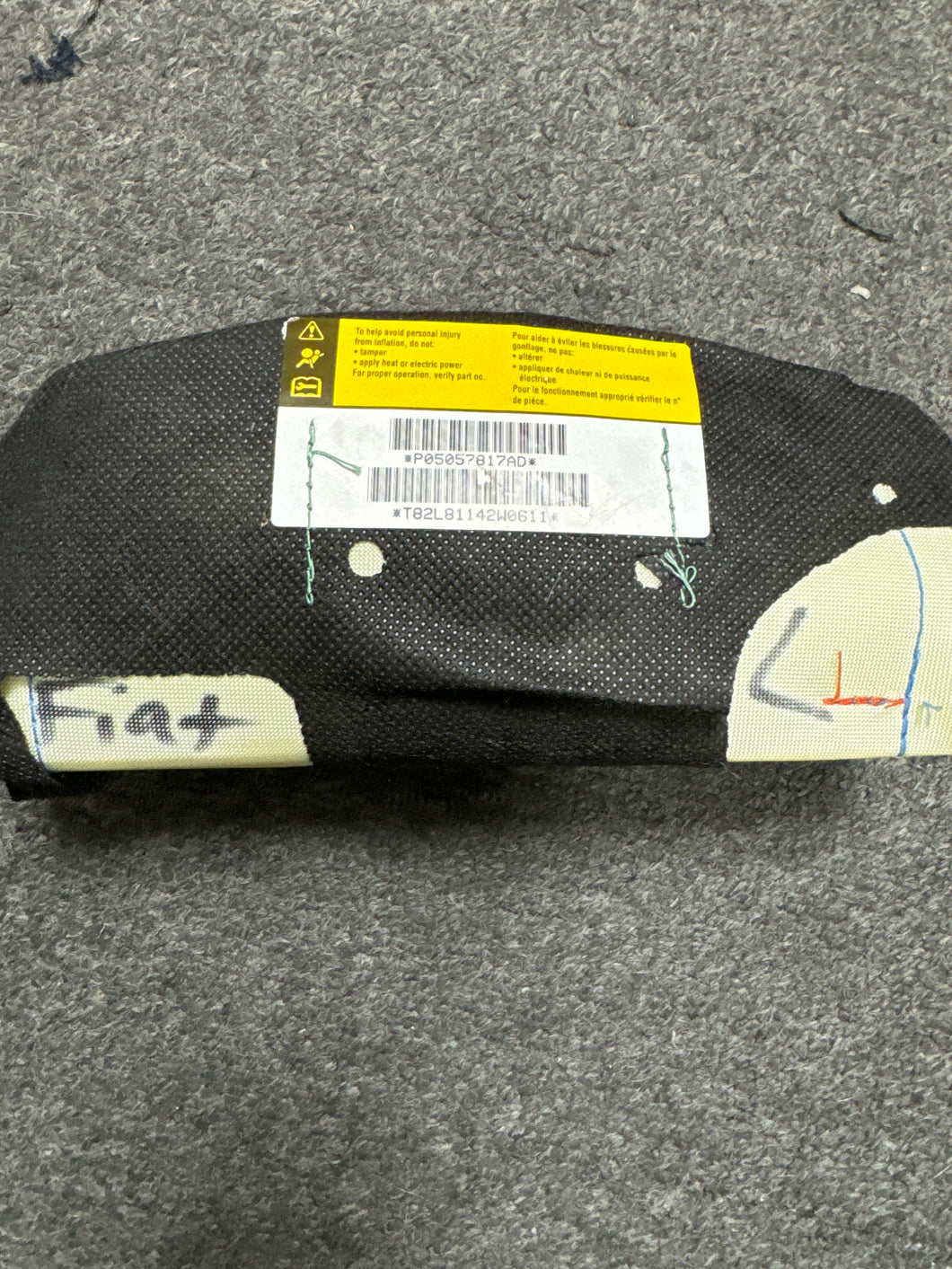 2014 FIAT 500 DRIVER SEAT AIRBAG (LH) (P)