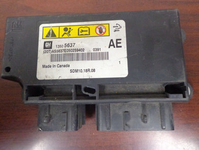 CHEVROLET CRUZE AIRBAG CONTROL MODULE PN: 13505637 (P)